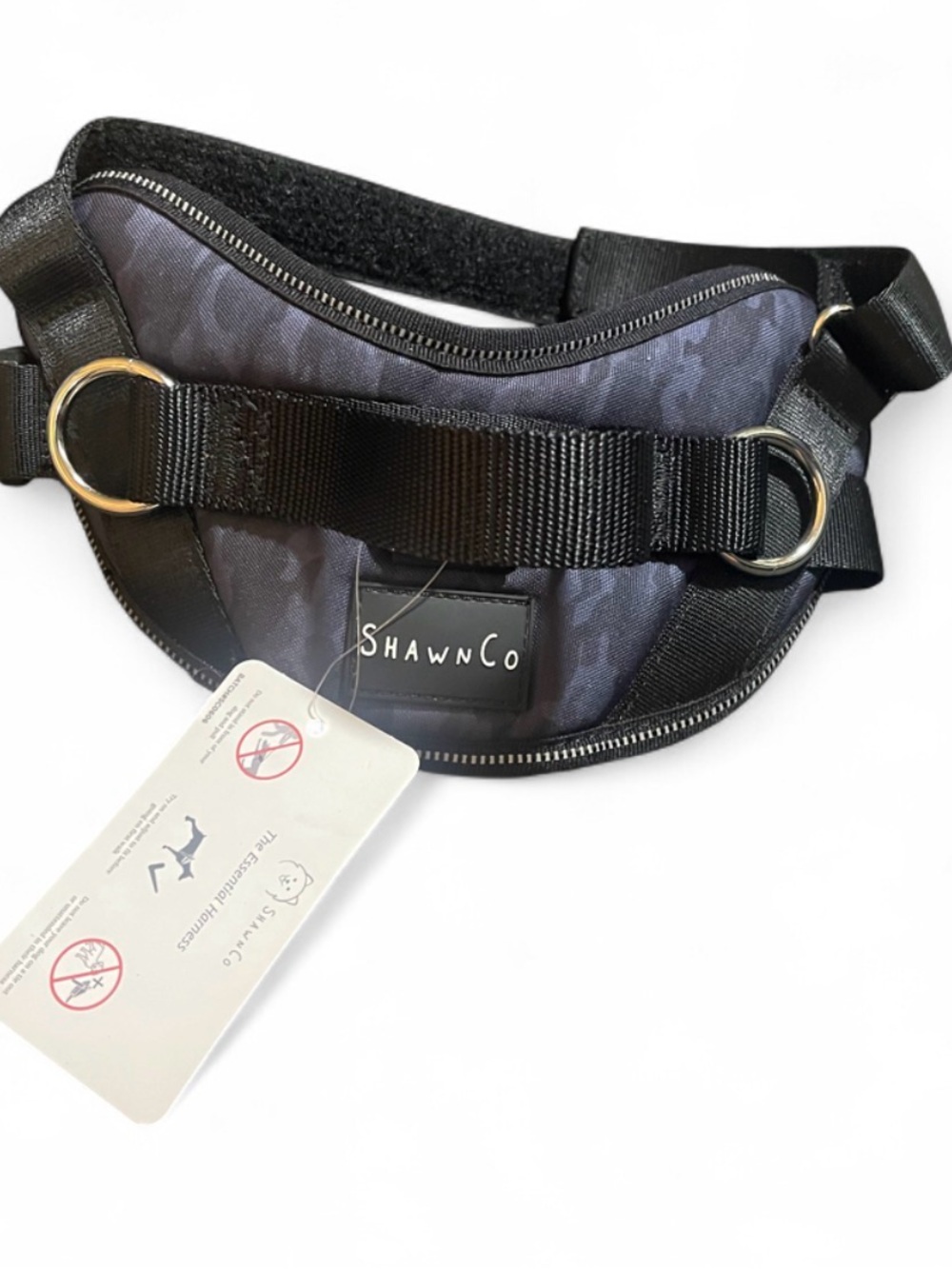 Black & Gray Reflective Dog Harness Vest